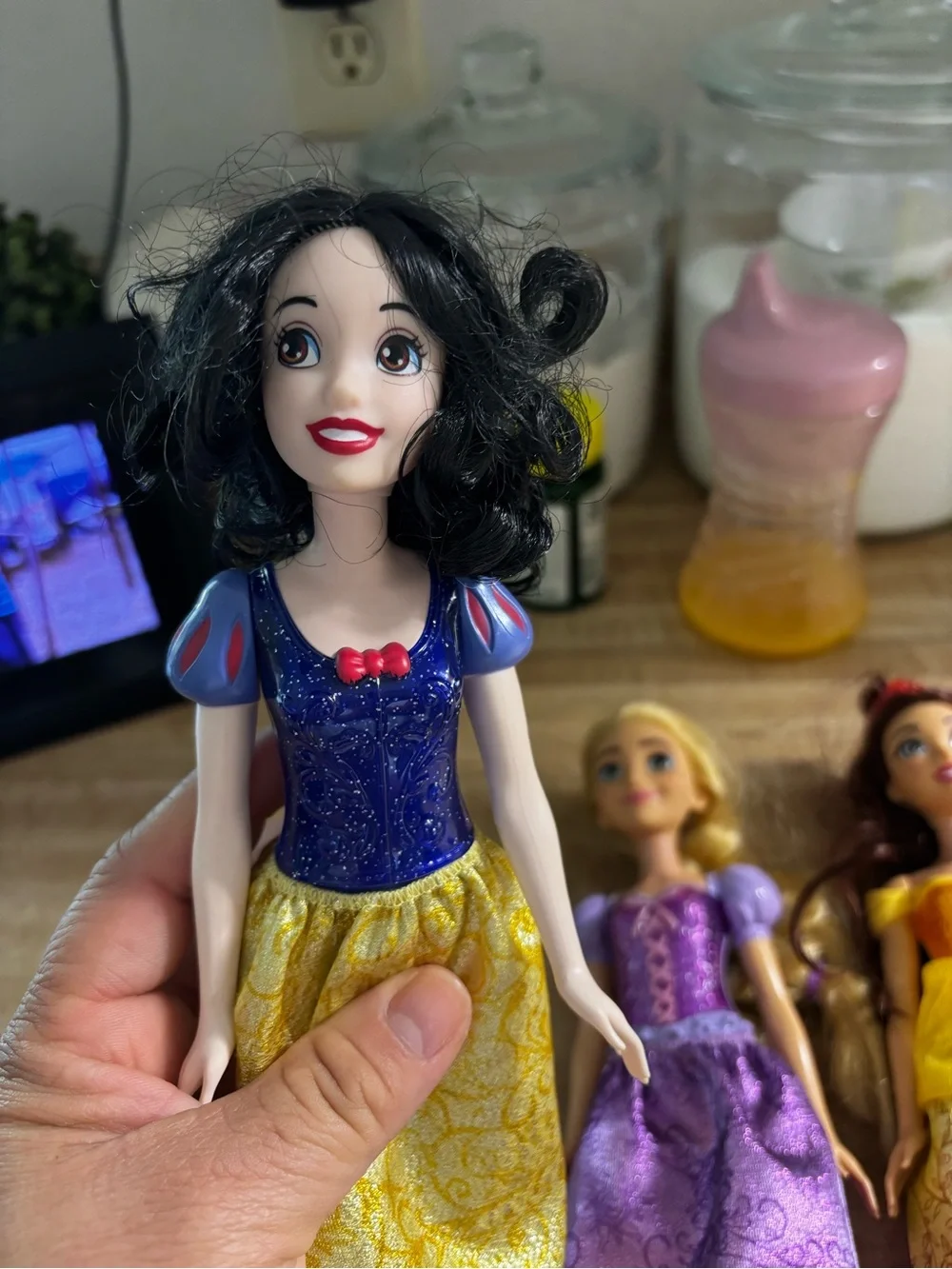 Disney Princess Dolls Set - Yellow, Purple, Blue Dresses